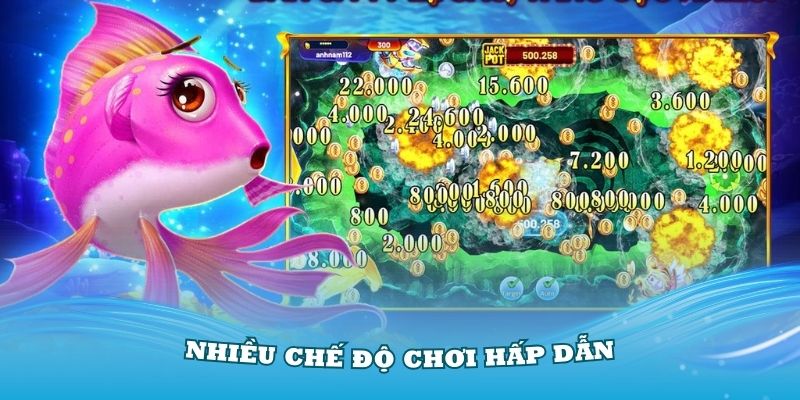 Nhiều chế độ chơi hấp dẫn trong bắn cá Casino